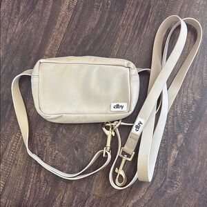 Elby Hands Free Dog Leash with Pouch Beige Waterproof